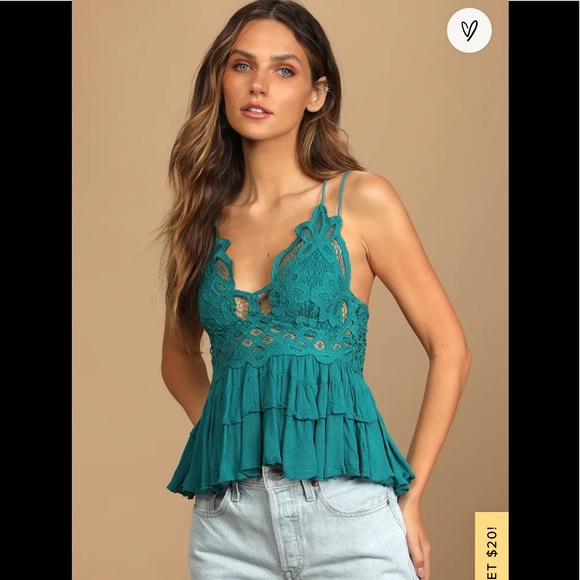 Free People Tops - 139. Free People Adella Camisole Top in Teal